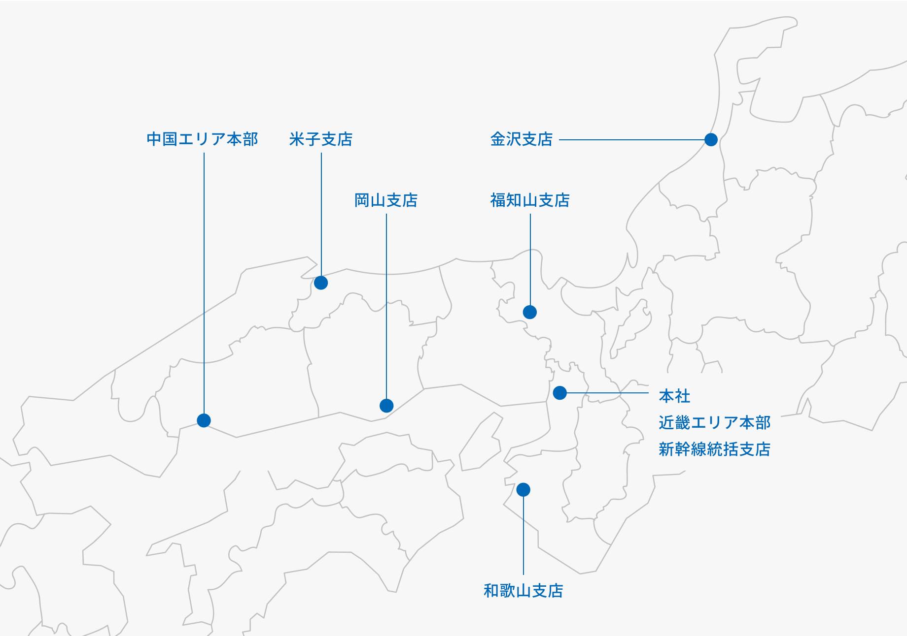 主な事業所の地図画像