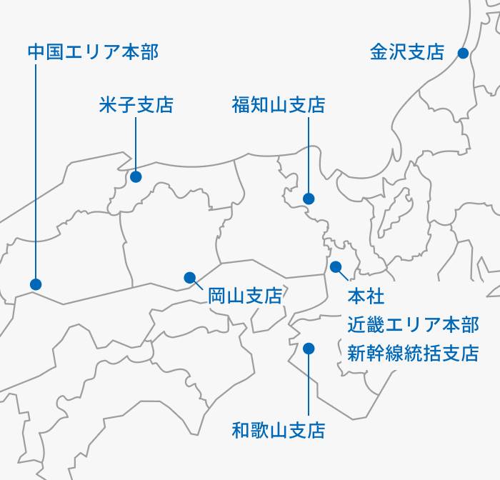 主な事業所の地図画像